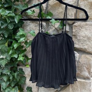 🥑2/$29~PaperMoon Black Strap 3/4 Length Strappy Top~Small